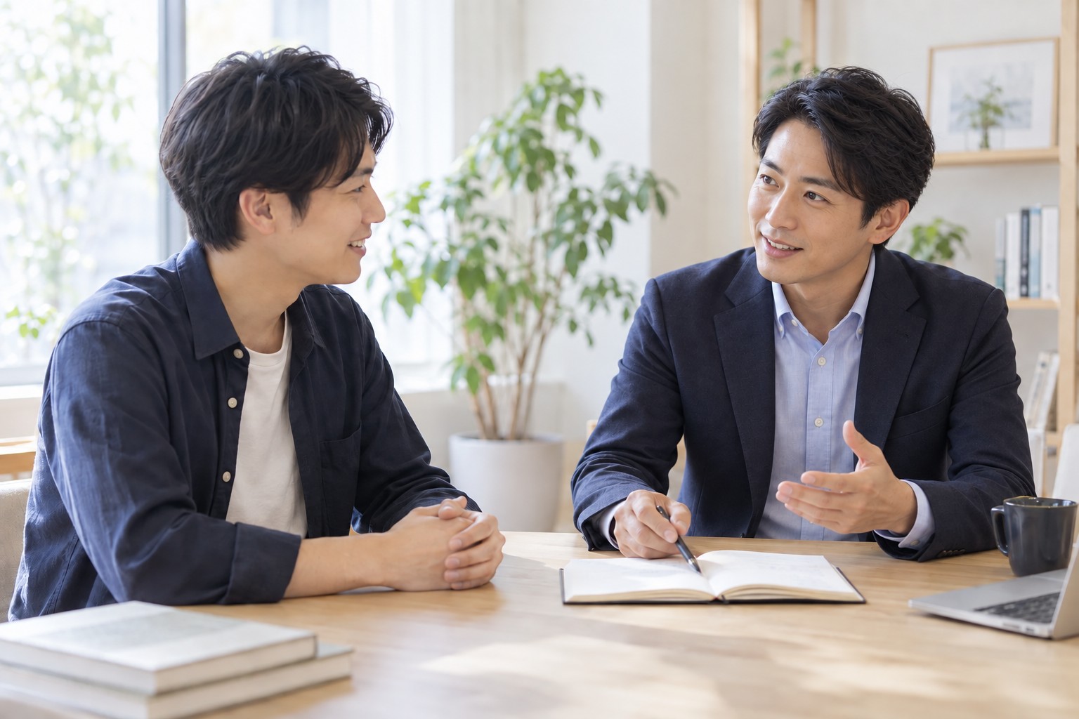 講師に相談して次の行動を考える様子